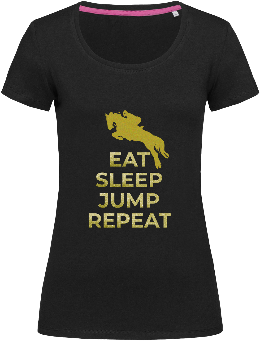 Ladies Fitted Crew Neck T-Shirt - Jumping