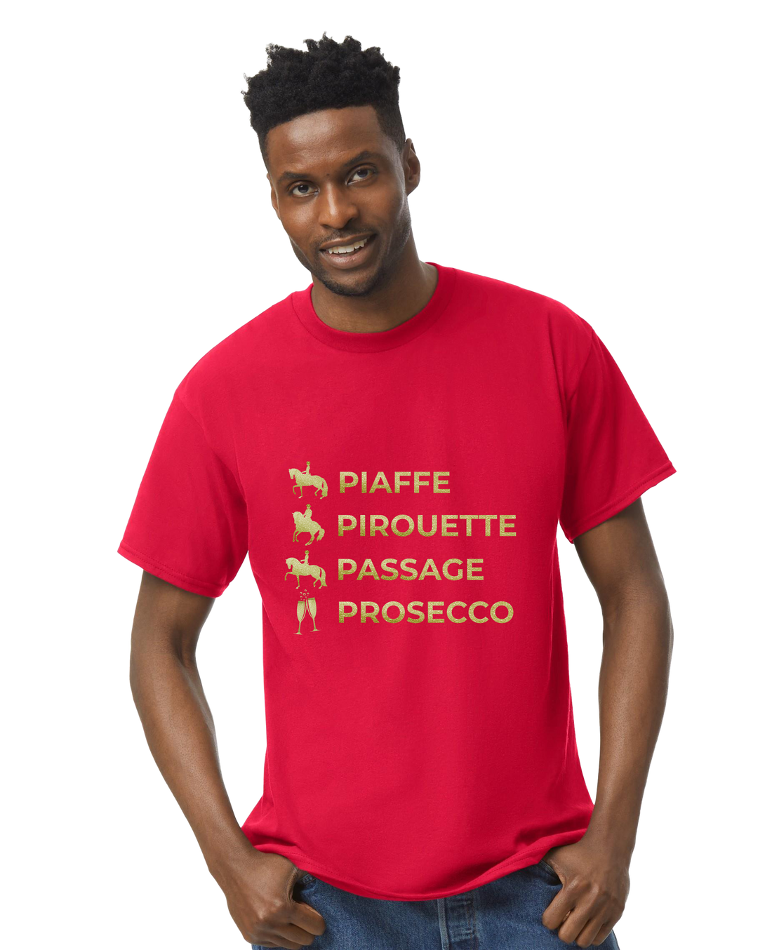 Regular Fit Round Neck T-shirt - Dressage & Prosecco